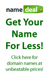 Your domain name for less from NameDeal