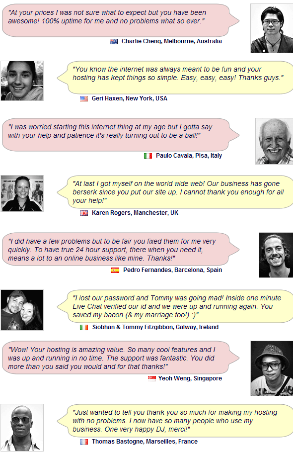 testimonials